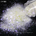 Iridescent and holographic Chunky glitters  for cosmetics, make up, nail art, decoration all festivals,craft, toys etc